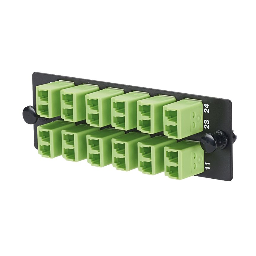 Panduit FAP12WLMDLCZ | Opticom Fiber Adapter Panel, OM5, 12 LC Duplex, Lime