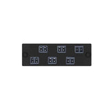 Panduit FAP6WFDBDLCZ | Opticom Keyed F-Dark Blue Fiber Adapter Panel, OM4, 6 LC Duplex