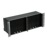 Panduit FLEX4UPN12 | HD Flex Fiber Panel, 4 RU, 6 Port Rails, Black