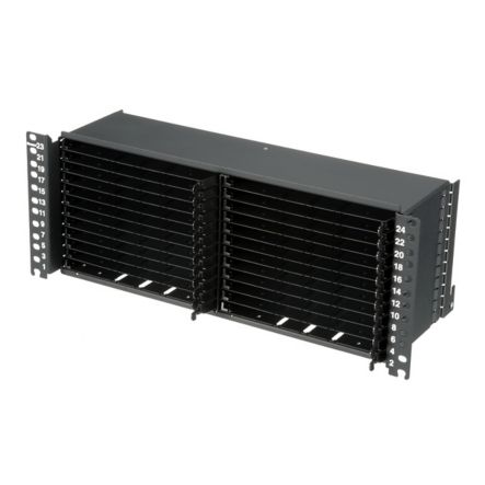 Panduit FLEX4UPN12 | HD Flex Fiber Panel, 4 RU, 6 Port Rails, Black