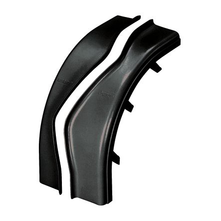Panduit FROVRASC4LBL | FIBERRUNNER COVER 4X4 OUTSIDE VERTICAL RIGHT-ANGLE, LSZH, BLACK