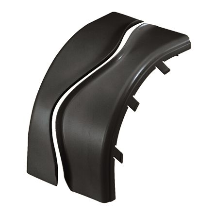Panduit FROVRASC6LBL | FIBERRUNNER COVER 6X4 OUTSIDE VERTICAL RIGHT-ANGLE, LSZH, BLACK