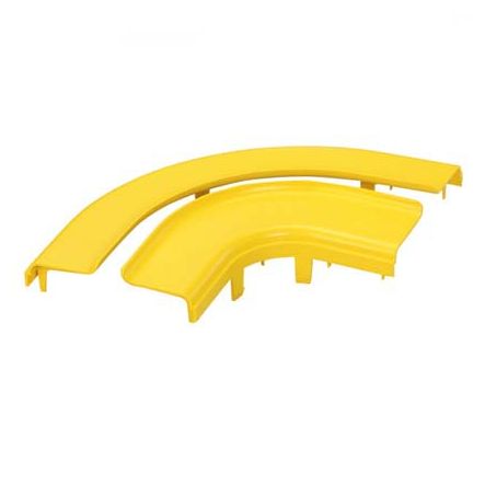 Panduit FRRASC4LYL | FIBERRUNNER 4X4 HORIZONTAL RIGHT-ANGLE COVER, LSZH, YELLOW