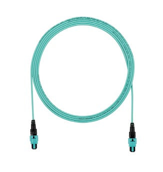 Panduit FRZTP77Y001M005 | 12 Fiber OM4 MPO Female - MPO Female Polarity B Optimized IL Aqua 5m
