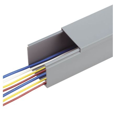Panduit FS1X1LG6NM Solid Raceway, PVC, 1";X1";X6’;L, Light Gray, No Mounting Holes