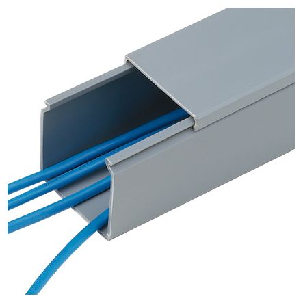 Panduit FS2X2LG6NM Solid Raceway,PVC,2";X2";X6’;,Light Gray,No Mounting Holes
