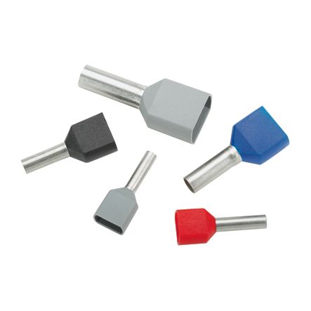 Panduit FTD75-8-D | Pan-Term FTD75-8-D Twin wire ferrule, White, 8mm Pin L, PK500