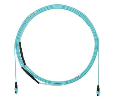 Panduit FYZTP77Y005F070 | 12 Fiber OM4 MPO Female - MPO Female Plenum 1m B Optimized Polarity B Pulling Eye Aqua 70 Feet