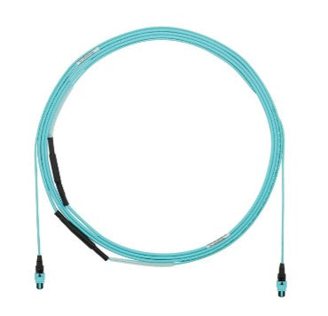 Panduit FYZTP77Y005F110 | 12 Fiber OM4 MPO Female - MPO Female Plenum 1m B Optimized Polarity B Pulling Eye Aqua 110 Feet
