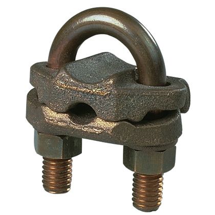 Panduit GPL-5-Q | StructuredGround GPL-5-Q Bronze Grounding Clamp, U-Bolt, single cable