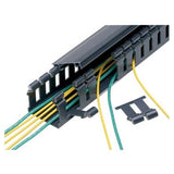 Panduit H1.5X3BL6 Slotted Hinged Duct, PVC, 1.5";X3";X 6 FT. Long, Black, Base and Covers Sold Separately