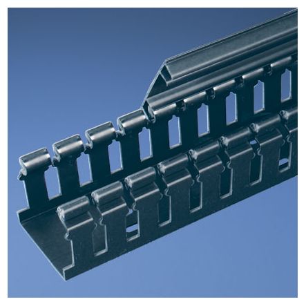 Panduit H2X3BL6 Slotted Hinged Duct, PVC, 2";X3";X6’;L, Black