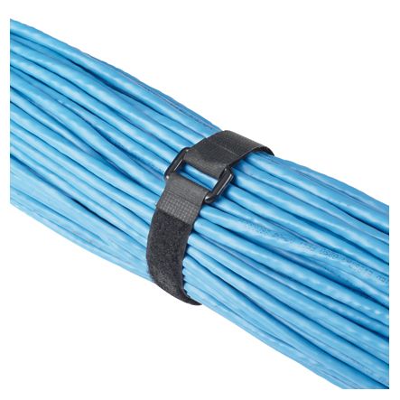 Panduit HLC3S-X0 Hook And Loop Tie, CInch, 12.0";L (305mm), .75";W (19.1mm), Black, Pack of 10