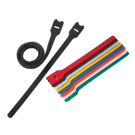 Panduit HLT2I-X2 | Hook And Loop Tie, Loop Style, 8.0";L (203mm), .50";W (12.7mm), Red, Pack of 10