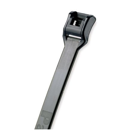 Panduit ILT2S-C0 Cable Tie, In-Line, 8.3";L (211mm), Standard, Weather-resistant, Black, Pack of 100