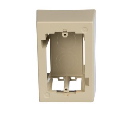 Panduit JB1EI-A | Single Gang Low Voltage 1-piece Outlet Box With Adhesive, Electric Ivory