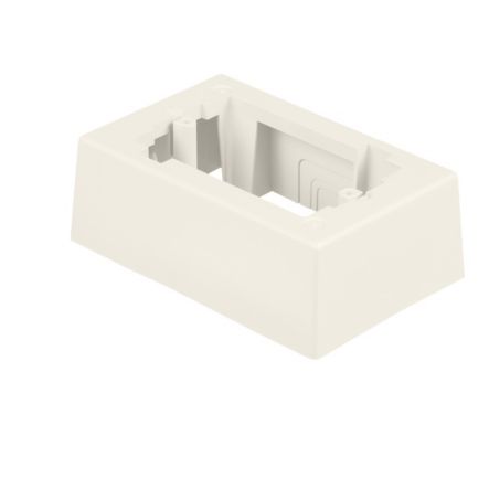 Panduit JB1WH-A | Single Gang Low Voltage 1-piece Outlet Box With Adhesive, White