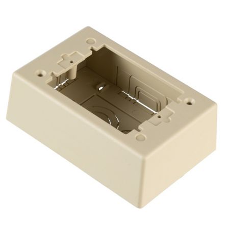Panduit JBP1EI | Single Gang Power Rated 2-piece Outlet Box, Electric Ivory