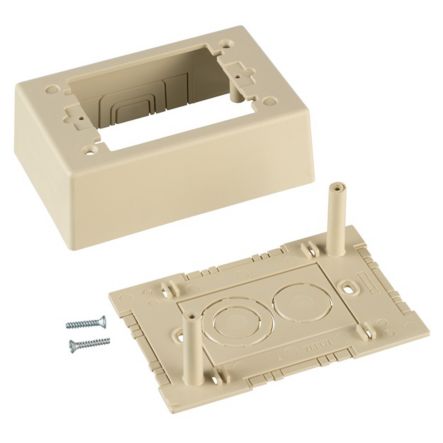 Panduit JBP1EI | Single Gang Power Rated 2-piece Outlet Box, Electric Ivory