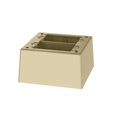 Panduit JBP2DEI | Double Gang Power Rated 2-piece Deep Outlet Box, Electric Ivory