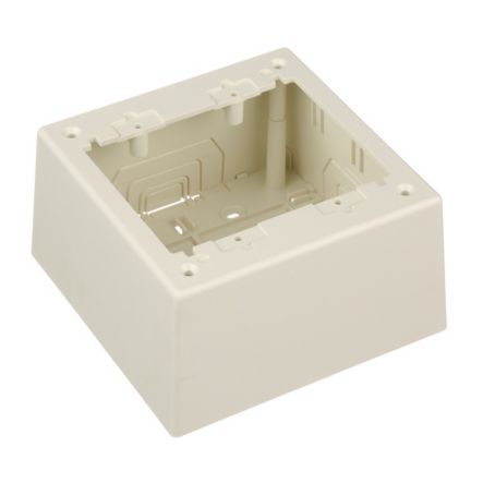 Panduit JBP2DIW | Double Gang Power Rated 2-piece Deep Outlet Box, Off White