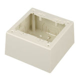 Panduit JBP2DIW | Double Gang Power Rated 2-piece Deep Outlet Box, Off White