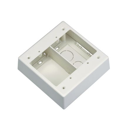 Panduit JBP2SWH | Surface Raceway, Pwr Rated Junct. Box, 2-gang, 2-pc, White