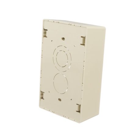 Panduit JBX3510EI-A | Single Gang Low Voltage Outlet Box With Adhesive for Screw-on Faceplates, Electric Ivory