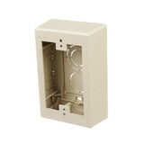 Panduit JBX3510EI-A | Single Gang Low Voltage Outlet Box With Adhesive for Screw-on Faceplates, Electric Ivory