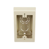 Panduit JBX3510EI-A | Single Gang Low Voltage Outlet Box With Adhesive for Screw-on Faceplates, Electric Ivory