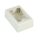 Panduit JBX3510IW-A | Single Gang Low Voltage Outlet Box With Adhesive for Screw-on Faceplates, Off White
