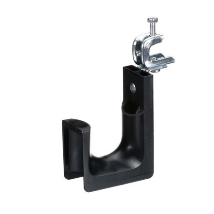 Panduit JP2SBC50RB-L20 | J Hook With Screw-on Beam Clamp Use With Flanges Up To 1/2"; (12.7mm) Thick Rotates 360 degrees, Black, Maximum Bundle Capacity 2.0";
