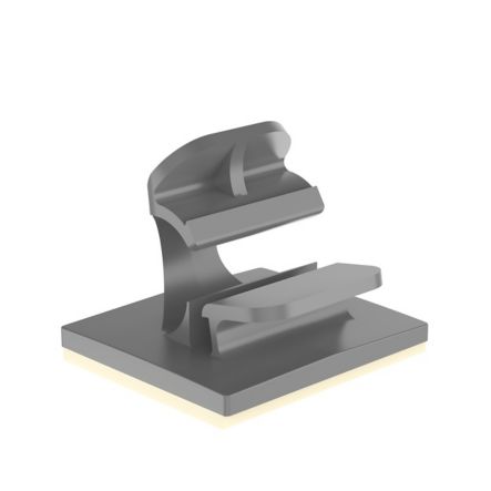 Panduit LWC25-A-C14 Latching Wire Clip, Adhesive, .25"; (6.4mm) Bundle, Gray, Pack of 100