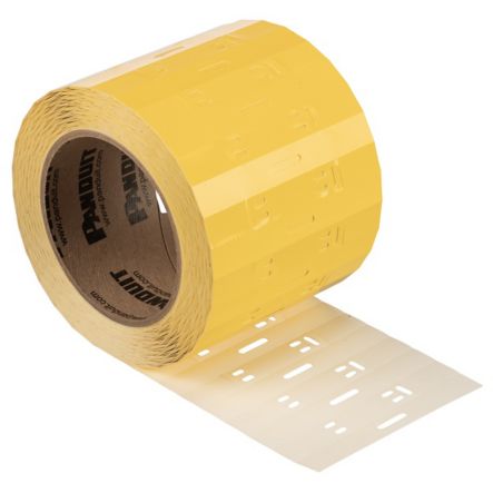 Panduit M200X050Y6T | M200X050Y6T Mkr Plate, Polyester/Polyolefin, Yellow, TT, 0.5"x2", 0.5" PO H
