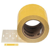 Panduit M200X050Y6T | M200X050Y6T Mkr Plate, Polyester/Polyolefin, Yellow, TT, 0.5"x2", 0.5" PO H