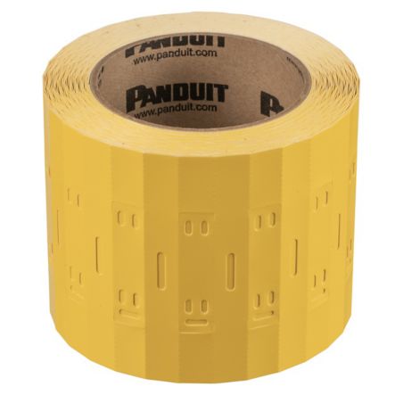 Panduit M200X050Y6T | M200X050Y6T Mkr Plate, Polyester/Polyolefin, Yellow, TT, 0.5"x2", 0.5" PO H