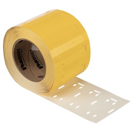Panduit M300X100Y6T | M300X100Y6T Mkr Plate, Polyester/Polyolefin, Yellow, TT, 1"x3", 1" PO H