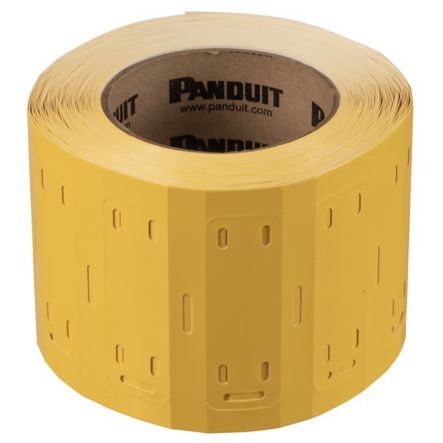 Panduit M300X100Y6T | M300X100Y6T Mkr Plate, Polyester/Polyolefin, Yellow, TT, 1"x3", 1" PO H