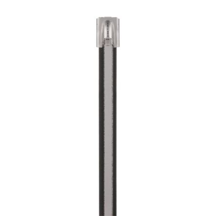 Panduit MLTC2H-LP316 | Pan-Steel MLTC2H-LP316 Cable Tie, PA 11 Coated SS 316, Black, Heavy, 2" Dia.