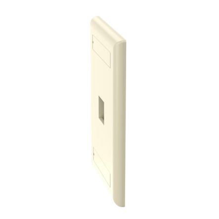 Panduit NK1FEIY | NK 1-Port, single gang, flush mount Faceplate With labels, Electric Ivory