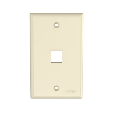 Panduit NK1FNEI | NK 1-Port, Single Gang, Flush Mount Faceplate, Electric Ivory