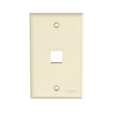 Panduit NK1FNEI | NK 1-Port, Single Gang, Flush Mount Faceplate, Electric Ivory