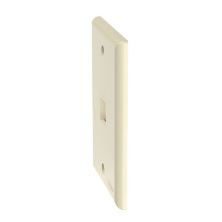 Panduit NK1FNEI | NK 1-Port, Single Gang, Flush Mount Faceplate, Electric Ivory