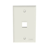 Panduit NK1FNIW | NK 1-Port, Single Gang, Flush Mount Faceplate, Off White