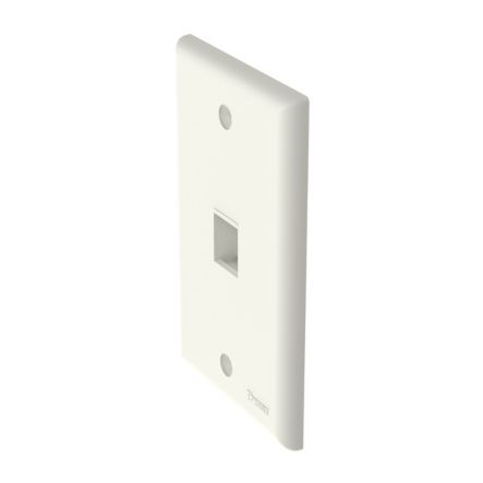 Panduit NK1FNIW | NK 1-Port, Single Gang, Flush Mount Faceplate, Off White