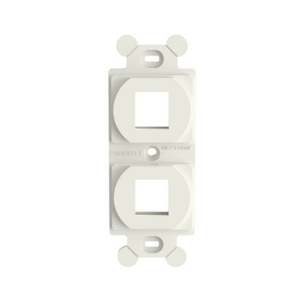 Panduit NK2106MFIW | NK 2-Port, screw mount ";106"; Duplex module frame, Off White
