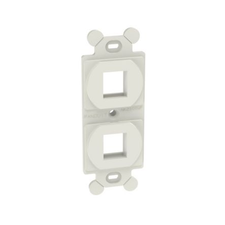 Panduit NK2106MFIW | NK 2-Port, screw mount ";106"; Duplex module frame, Off White