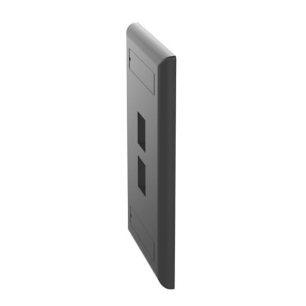 Panduit NK2FBL | Netkey Faceplate, 2-Port, Black, With Label Pocket