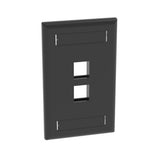 Panduit NK2FBL | Netkey Faceplate, 2-Port, Black, With Label Pocket