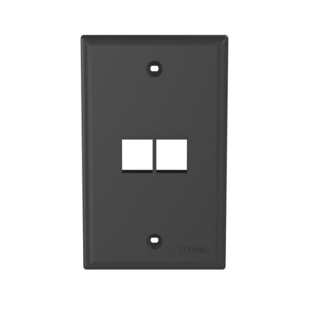 Panduit NK2FNBL | Netkey Faceplate, 2-Port, Black